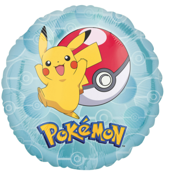 Folienballon rund - Pokémon Pikachu - ø 43cm